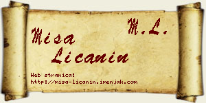 Miša Ličanin vizit kartica